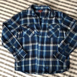 Men’s Blue Plaid Flannel